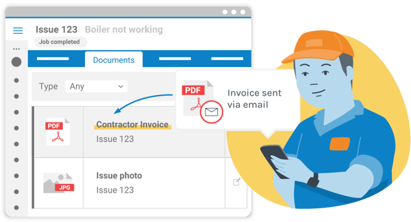 Contractor sending an invoice through email and invoice showing up on Fixflo