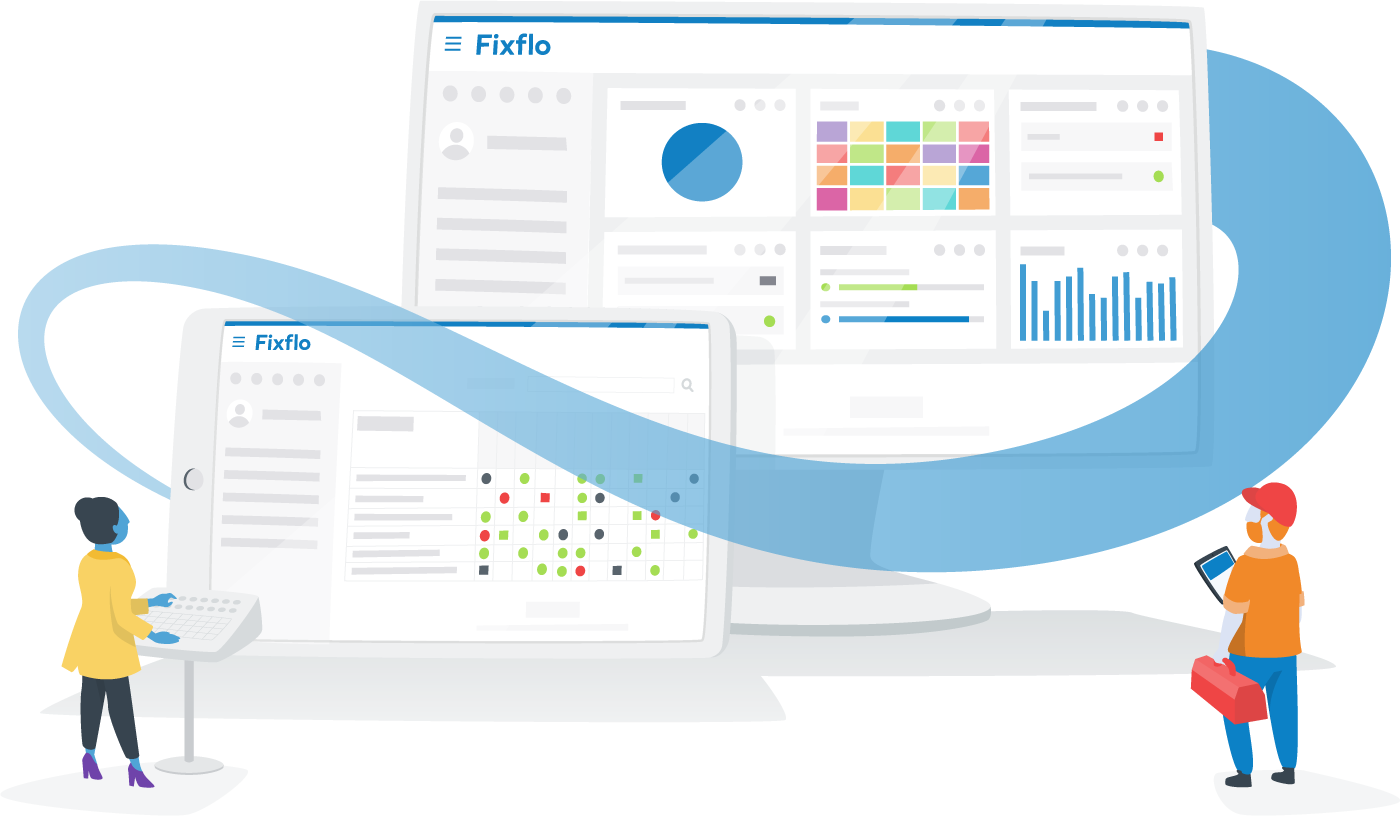 Illustration of the Fixflo platform